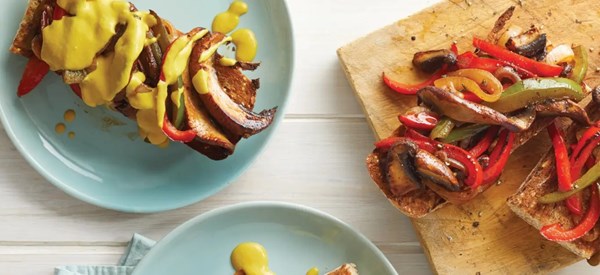 Mushroom cheesesteak sandwiches