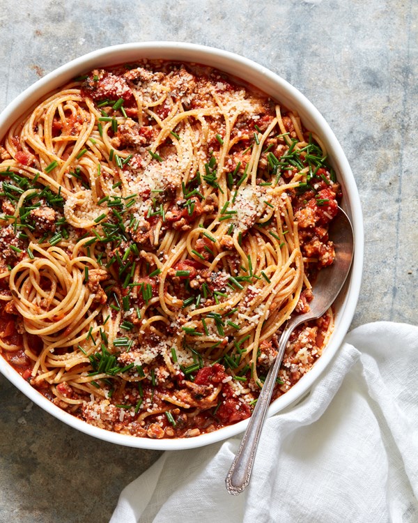 Mushroom chicken Parmesan pasta