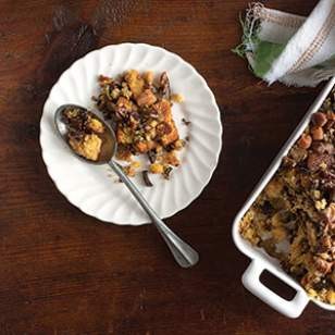 Mushroom-cornbread stuffing