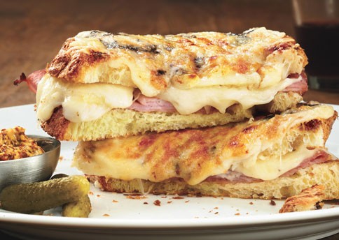 Mushroom croque-monsieur