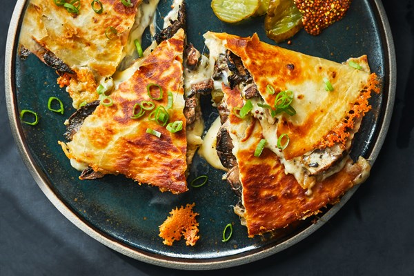 Mushroom Cuban quesadillas