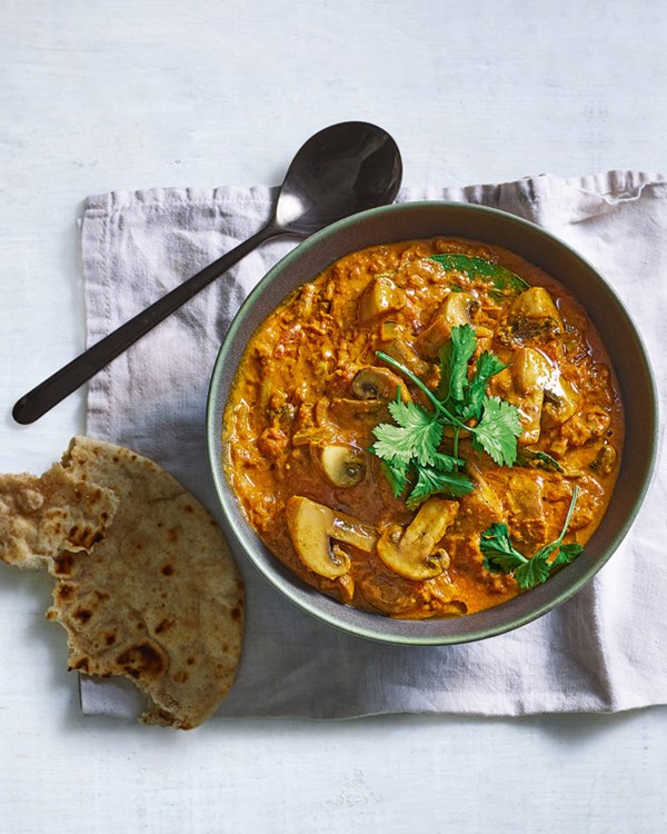 Mushroom curry with fenugreek 