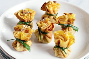 Mushroom-filled beggar's purses