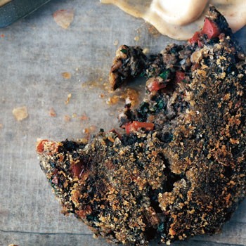 Mushroom kasha burgers with chipotle mayonnaise