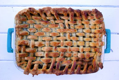 Mushroom korma pie with a curried ruff puff pastry crust