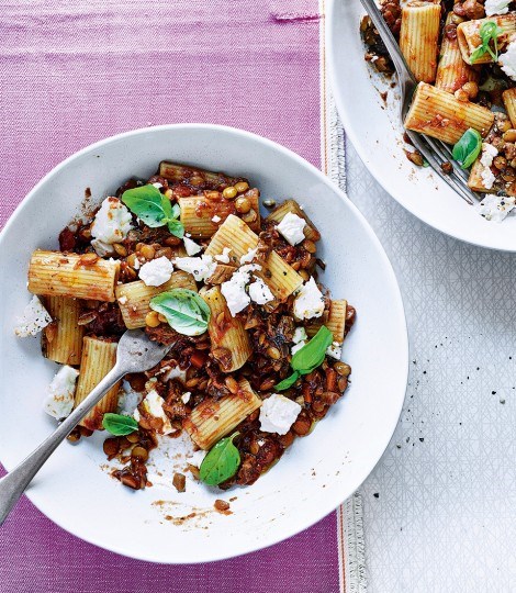 Mushroom, lentil and walnut ragù