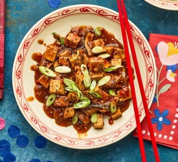 Mushroom mapo tofu
