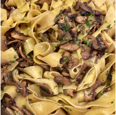 Mushroom pappardelle