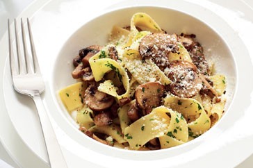 Mushroom pappardelle (Pappardelle con funghi)