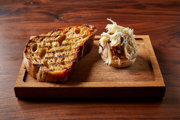 Mushroom parfait with herb infused sourdough