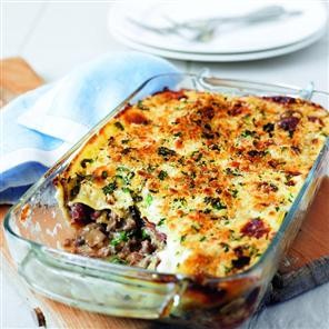 Mushroom, Parma ham and mascarpone lasagne