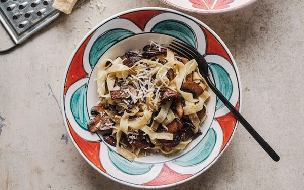 Mushroom pasta (Tagliatelle ai funghi)