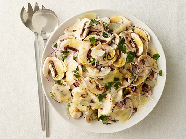 Mushroom-pecorino salad