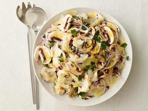 Mushroom-pecorino salad