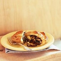 Mushroom pies with goat's cheese & pine nuts