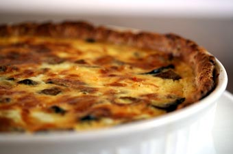 Mushroom quiche