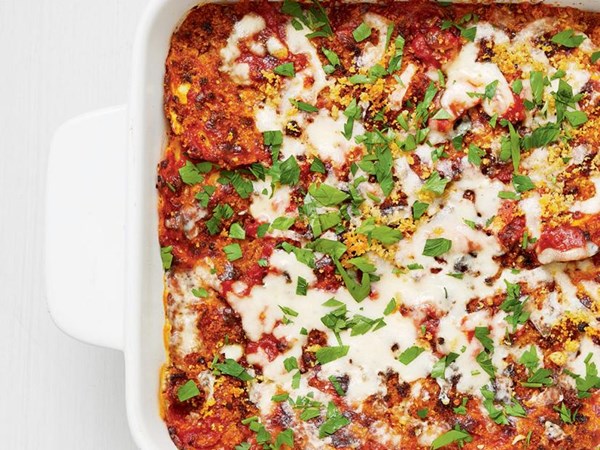 Mushroom ravioli and sausage casserole 