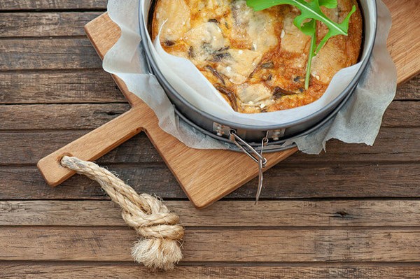 Mushroom rosemary frittata