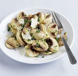Mushroom salad with lemon, thyme, and Parmigiano