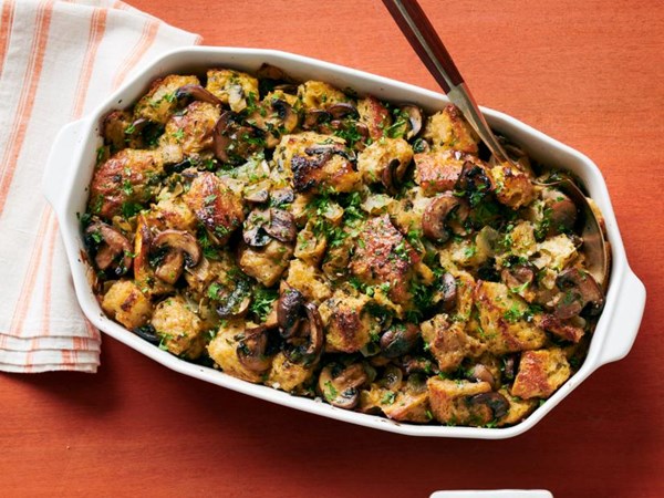 Mushroom schmaltz stuffing 