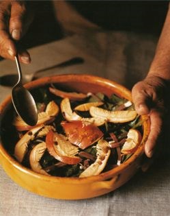 Mushroom, spinach and Parma ham salad