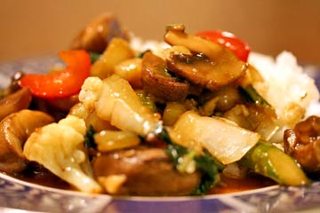 Mushroom stir-fry