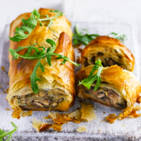 Mushroom strudel