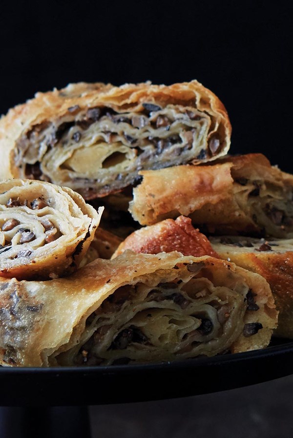 Mushroom strudel
