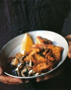 Mushroom-stuffed squid