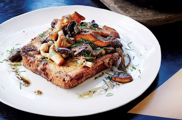 Mushrooms on eggy bread