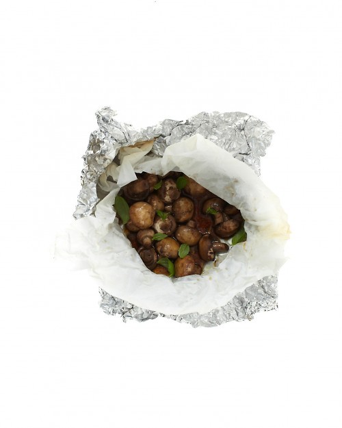 Mushrooms with basil