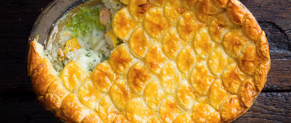 Mushy pea fish pie