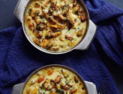 Mussel, ginger & lemongrass gratin