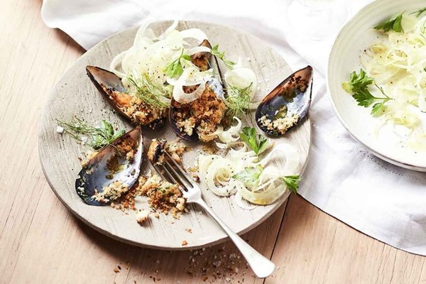 Mussel gratin
