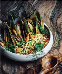 Mussel noodle soup [John Young, Clearwater Mussels]