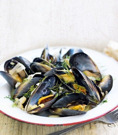 Mussels and cannellini beans in white wine