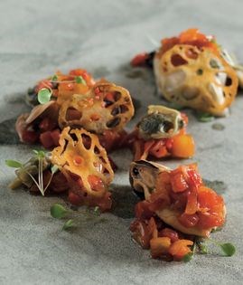 Mussels and clams with saffron sofrito