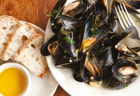  Mussels, fennel, and couscous [soup] (Zuppa di cozze)