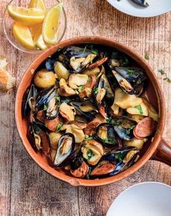 Mussels, porcini, and potatoes [Graham Steinruck]
