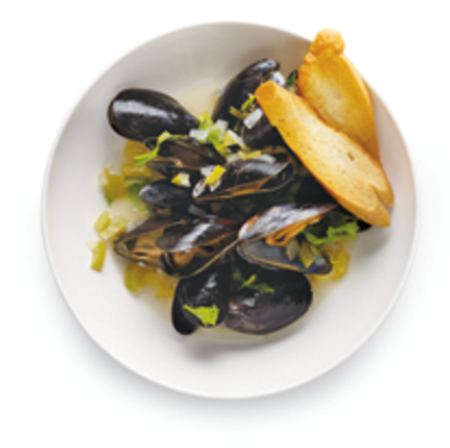 Mussels with celery