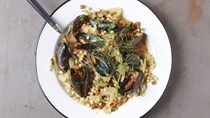 Mussels with fennel and fregola