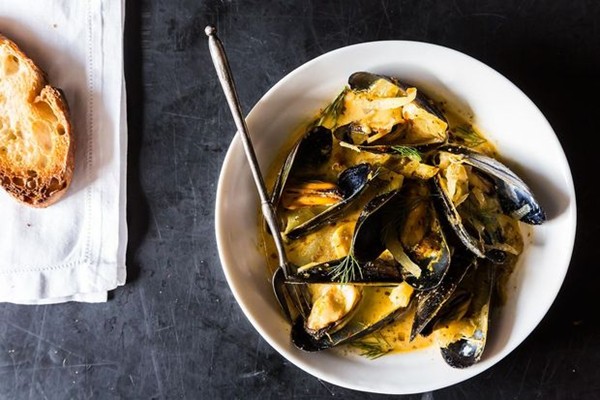 Mussels with fennel, Italian sausage & Pernod