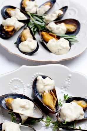 Mussels with ravigote sauce