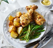 Mustard & Parmesan-crumbed chicken