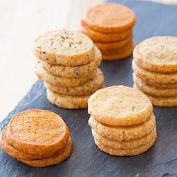 Mustard and caraway cheese coins