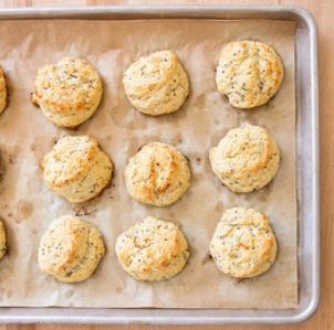 Mustard and dill drop biscuits