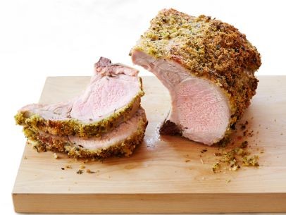 Mustard-and-herb-crusted pork roast