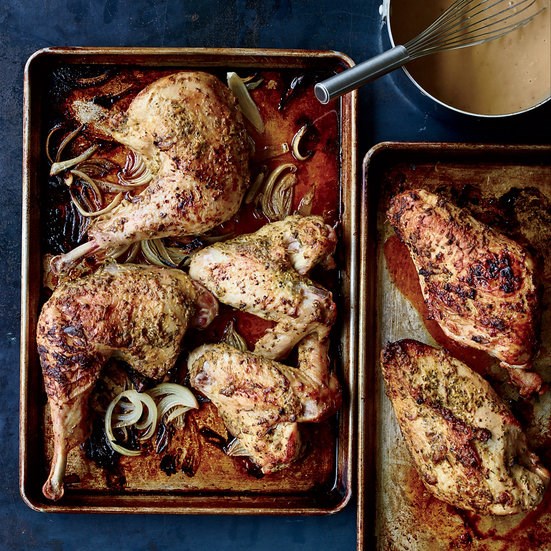 Mustard-and-rosemary roast turkey