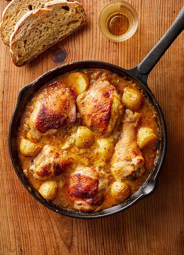 Mustard chicken and potatoes 