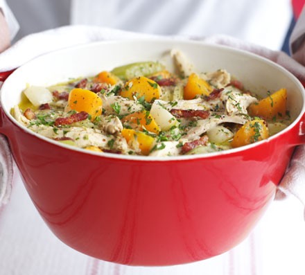Mustard chicken with vegetables